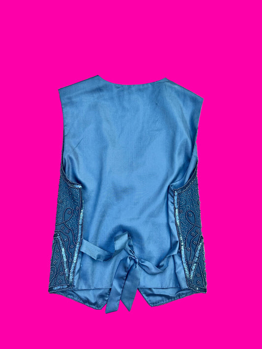 Spencer Jeremy beaded bouton vest size M